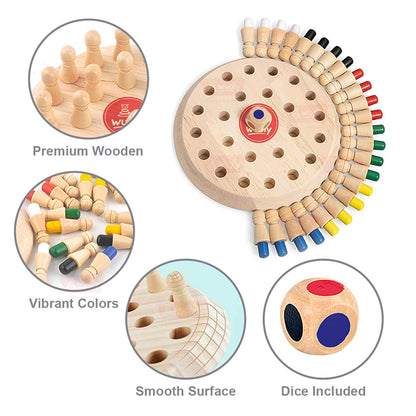 Wudly Wooden Memory Chess