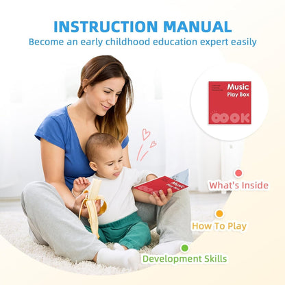 Wudly Montessori Learning Wooden Baby Toys, Music Play Box
