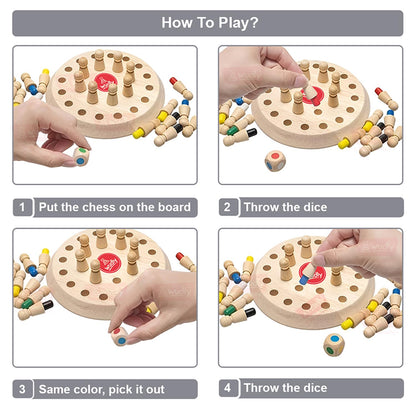 Wudly Wooden Memory Chess