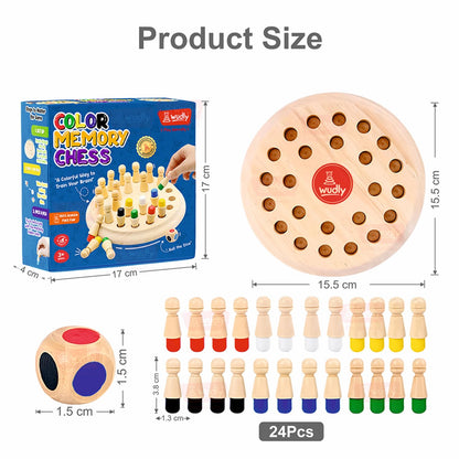 Wudly Wooden Memory Chess