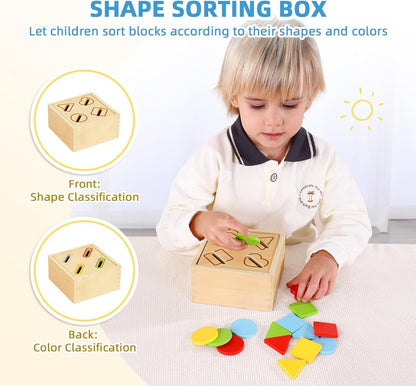 WUDLY Montessori Learning Wooden Baby Toys,22-24 Months