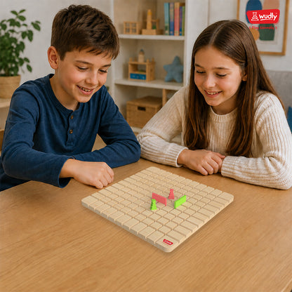 Wudly  Wooden Barrier Minds Strategy Board Game
