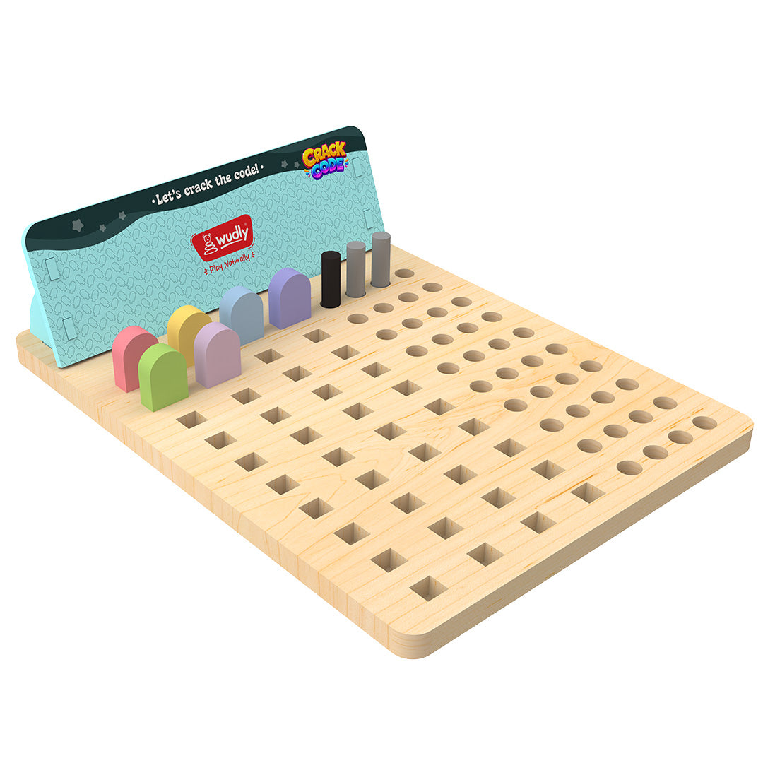 Wudly  Wooden CrackCode  Educational Toy for Kids