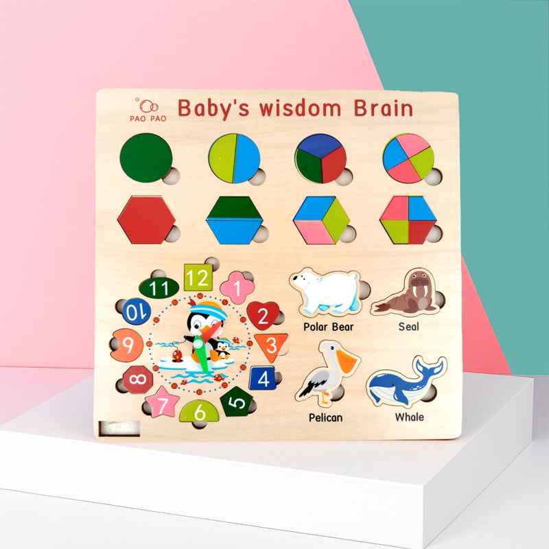 Wudly Wooden Alphabet, Number & Shape Learning Puzzle for Kids – Early Educational Toy (Multiple Variations)