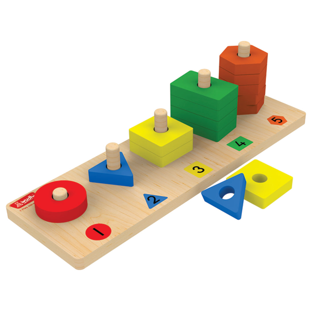 Wudly Wooden Colour Shape Stacker