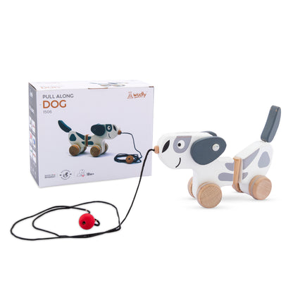 Wudly Wooden Dog Pull-Along Toy