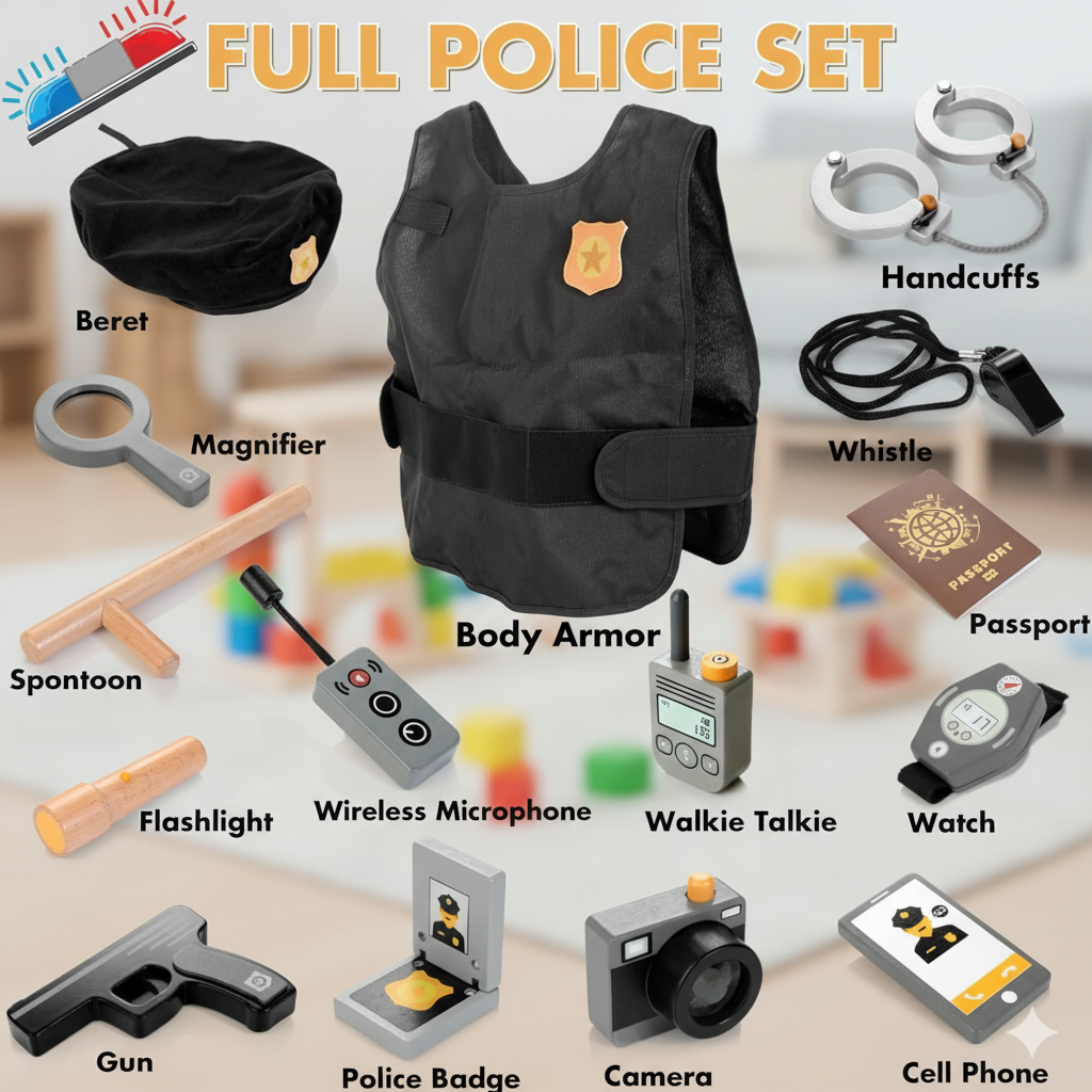 Wudly Police Play Set