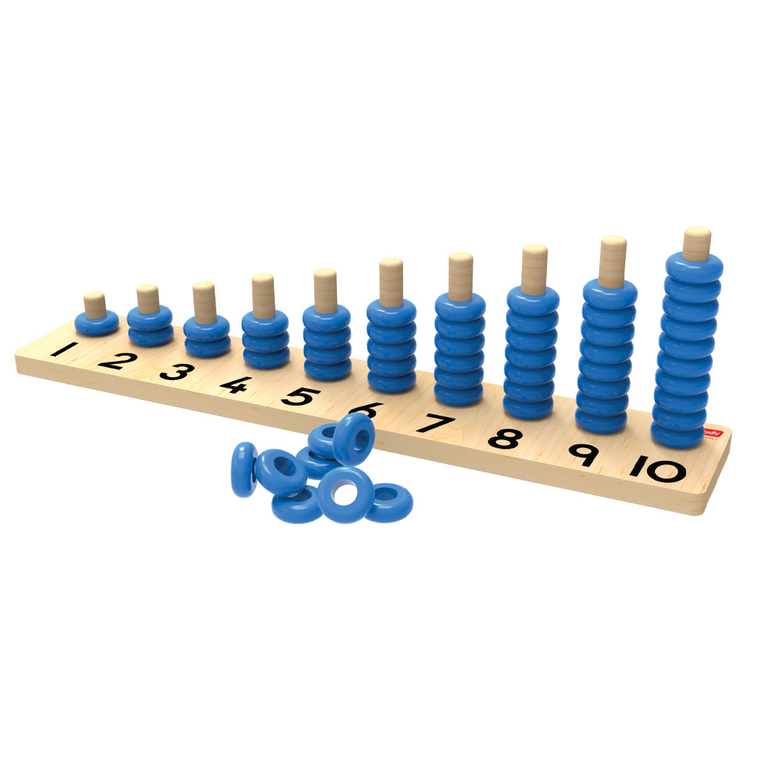 Wudly Wooden Number Ring Stacker