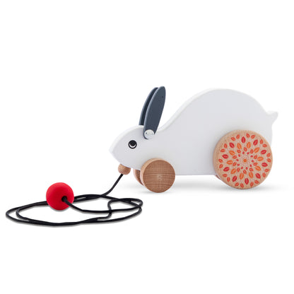 Wudly Wooden Rabbit Pull-Along Toy