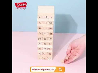 WUDLY Wooden Number Stacking Tower